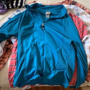 Champion Quarter Zip Teal Pullover